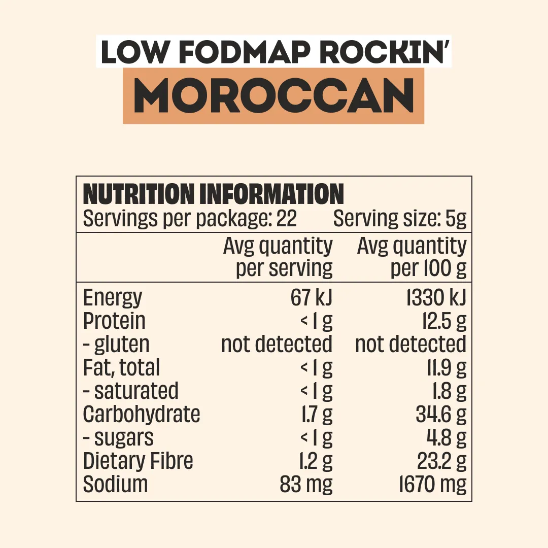 MOROCCAN (FODMAP FRIENDLY) SEASONING - LARGE BOTTLE - Image 8